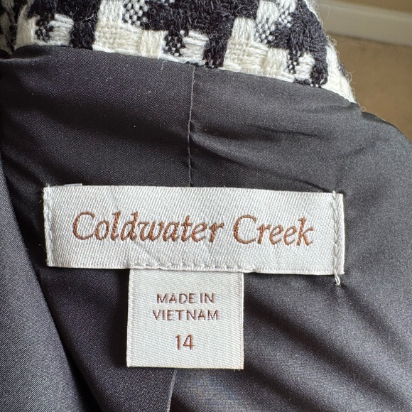 NWT Coldwater Creek Houndstooth Jacket in Black & White - Picture 2 of 10